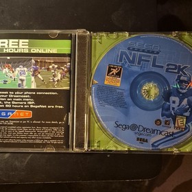 SEGA NFL 2K1 Sega Dreamcast Sports Game Online Multi-Player Manual Case 2000