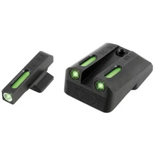 TRUGLO TFX Night Sight Set Fits 1911 Officer 3" Green Tritium Fiber Optic Steel