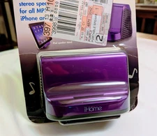NEW iHome iHM16 Stereo Speaker System Dock for iPhone, iPad, MP3 Players, Phones