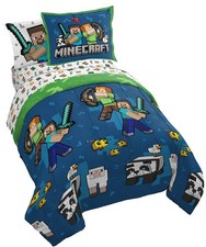 Minecraft Full Comforter Set - 7 Piece Bedding Includes Sheet Set  Pillow Co...