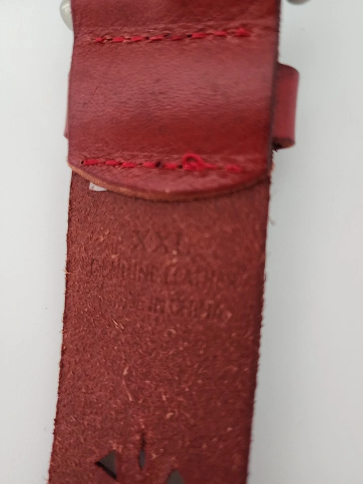 Cinturón para mujer rojo con recorte de flores 2XL boho hippie  Foto 4 de 4