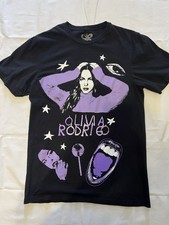 Used Olivia Rodrigo GUTS Tour Official Merch T-Shirt Black Purple Graphic, S