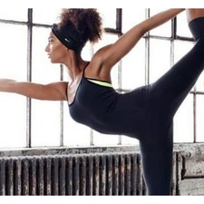 Nike Yoga Bodysuit Compression Dancing Train Gym Run One Piece Black Leotard XS