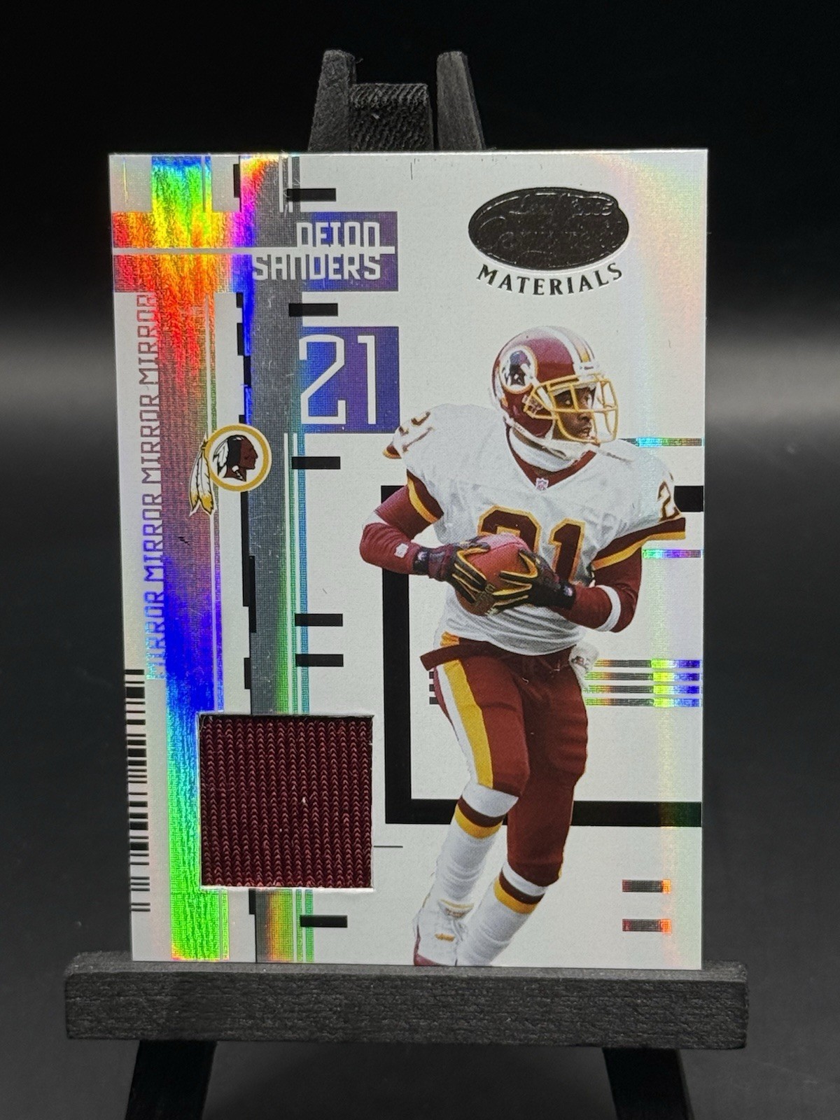 2005 Leaf Certified Materials Deion Sanders #148 Mirror White Materials /175