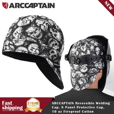 2026 ARCCAPTAIN Reversible Welding Cap 8 Panel Protective Cap, 10 oz Fireproof