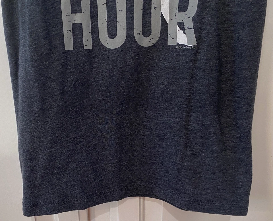 NEXT LEVEL APPAREL Gone for a Run THIS IS MY HAPPY HOUR Camiseta Gris Para Mujer L Foto 4 de 4