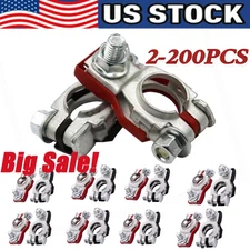 2×Car Battery Terminal Connector Post Positive Negative Lot Heavy Duty Universal