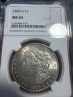 1899 s morgan silver dollar $1 NGC MS63 Beautiful Coin