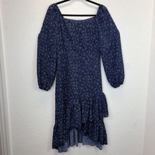 Shein High Low Hem Ditsy Floral Print Midi Dress Size M, spring, Cottage core