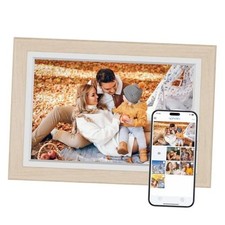 10" IPS Touch Screen Digital Picture Frame WiFi 10" IPS White Wood