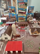 Farm Country ERTL Lot 7 Sets Longhorn Rodeo Hog Stable Dairy Cattle Vintage