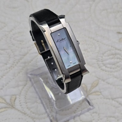 Vintage Kolber Geneve Watch Womens K1221 Blue Mother Of  display picture 3