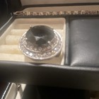 Natural Black Sapphire Diamonds set in Halo arch 14k and pure  silver marker JW — photo 6