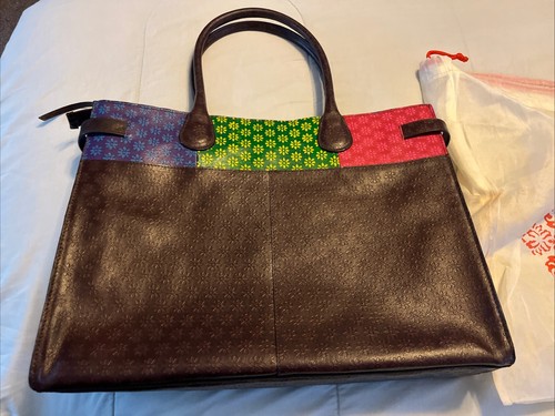 Colors of Holli Leather Handbag Purse Laptop Bag - Handmade in India BEAUTIFUL!! - Picture 5 of 19