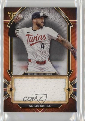 2024 Topps Triple Threads Single Jumbo Relics Amber /18 Carlos Correa 1r1k