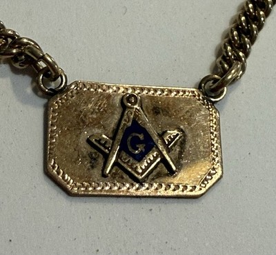 Vtg Bojar 1/20 12k Gold Filled Freemasons Masonic Tie Bar Clip 