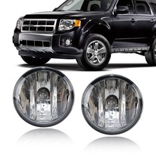 For Ford Escape 2007-2012 Pair Clear Lens Bumper Fog Light Driving Lamp Wbulbs For Ford Escape 2007-2012 Pair Clear Lens Bumper Fog Light Driving Lamp Wbulbs