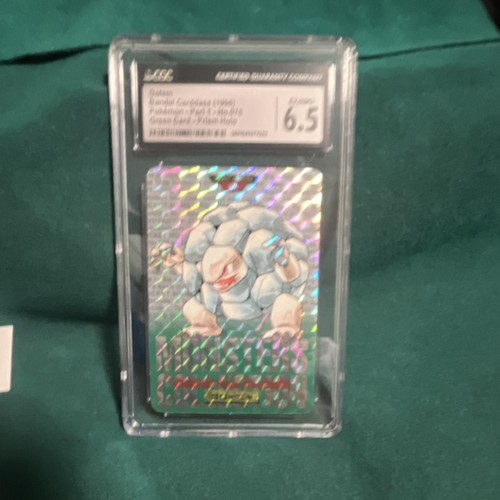 Bandai 1996 Pokémon Carddass Golem #076 Japanese Prism Holo Hologram CGC 6.5