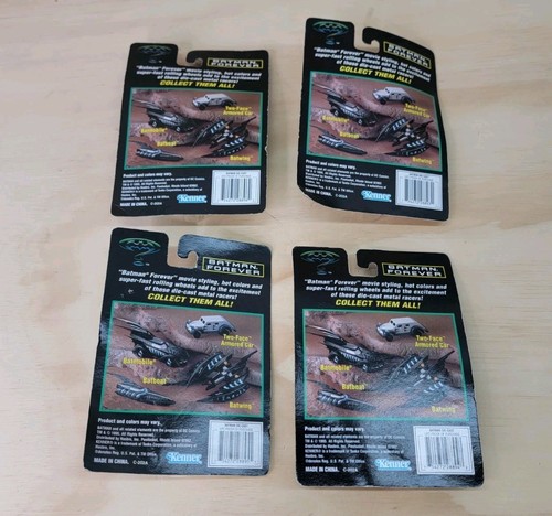 (4) Kenner 1995 Batman Forever Die-Cast Batimóvil Baticiélago Batwing Coche de dos caras - Imagen 6 de 7
