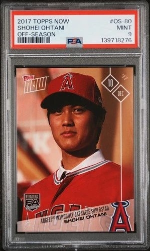 2017 Topps Now Shohei Ohtani #OS-80 Off-Season Rookie Card PSA 9 MINT