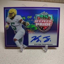 2022 Leaf Metal Kayvon Thibodeaux Auto  /25  Purple State Pride Giants # SP-KT1