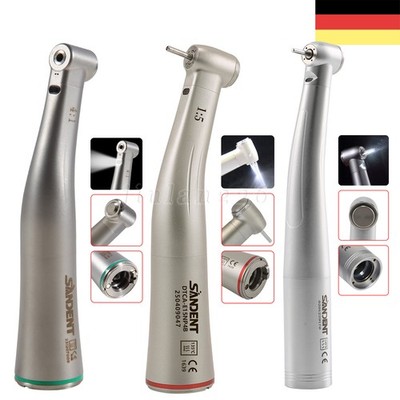 Dental Winkelstück Handstück mit Licht 1:5 Rot 4:1 grün /Fiber Optic LED Turbine