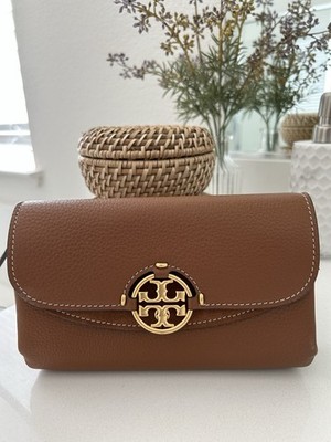 Gorgeous Tory Burch Miller Wallet Crossbody Light Umber NWT | eBay