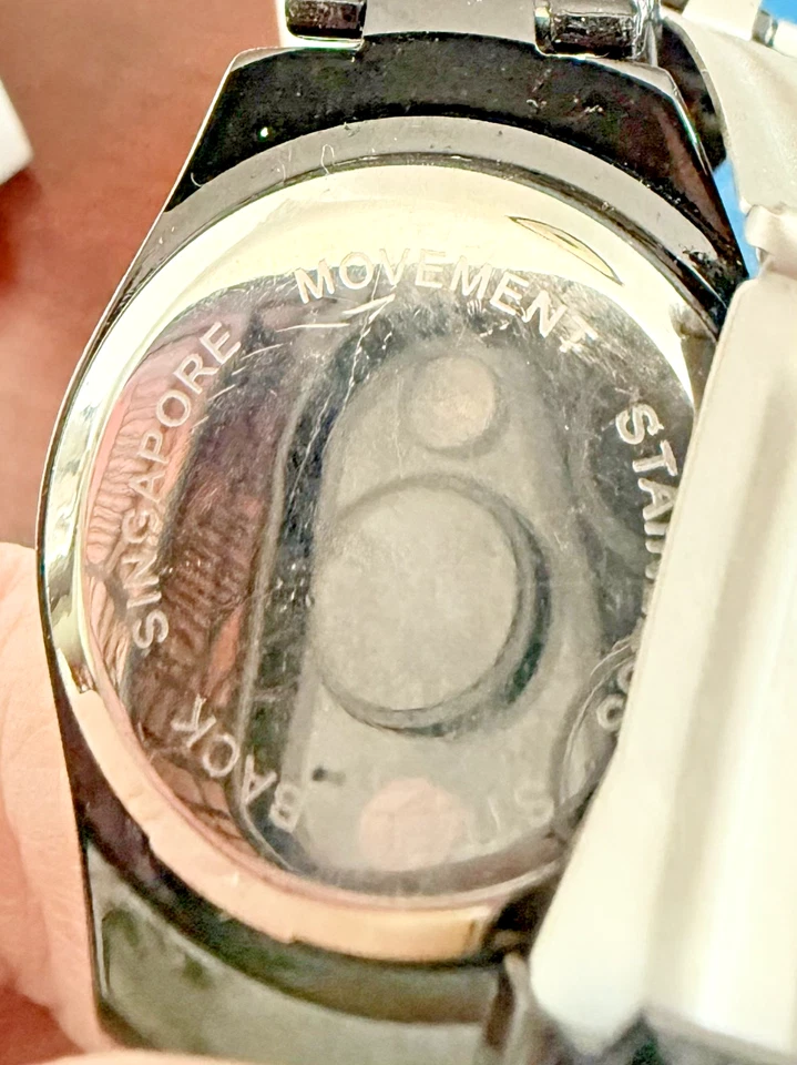 Reloj de cuarzo Geneva para mujer - Correa de cerámica negra con bisel de cristal dorado Foto 3 de 4