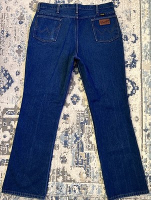 Vintage 80s Wrangler Denim Jeans Men 38x33 (36x32) Flare 945 Den