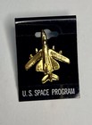 Gold Toned Space Shuttle F-4 Phantom II 3D  Single Post Pin NOS — photo 1