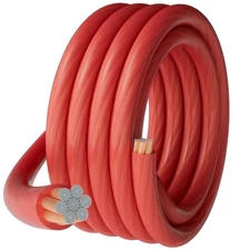 HiFind 4 Gauge 4 AWG 50 Ft Red Power/Ground Wire Cable, True Spec Transparent...