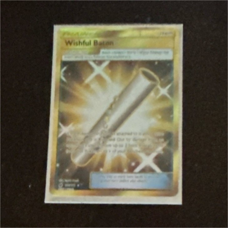 Pokémon Wishful Baton Trainer-Item SM-Crimson Invasion Secret Rare Holo 121/111