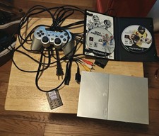 Sony PlayStation 2 Slim Silver Console SCPH-90001 Bundle