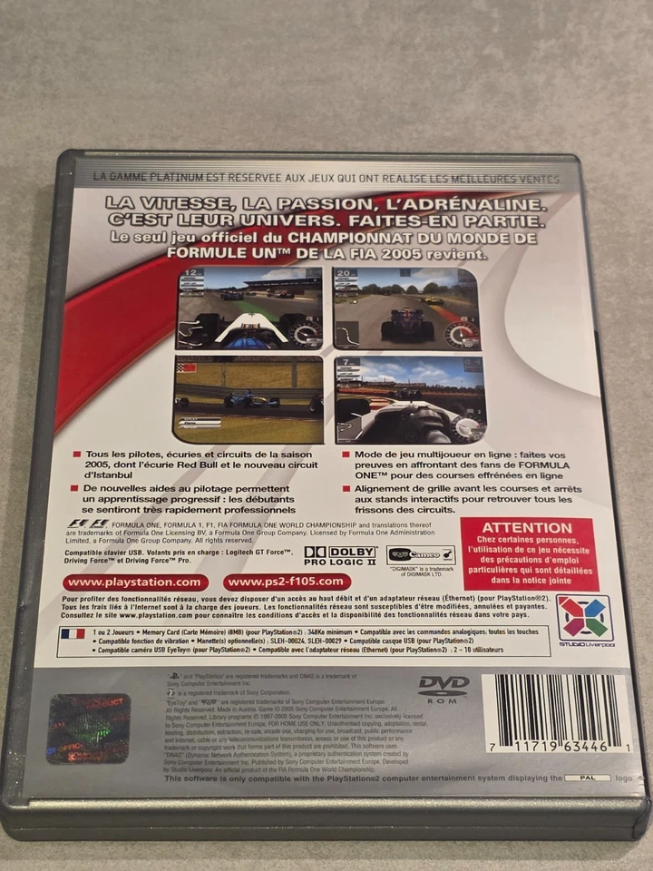 F1 05 Playstation 2 (PS2), photo 2 sur 3