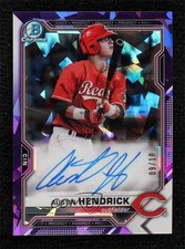 2021 Bowman Sapphire Edition Purple Refractor 9/10 Austin Hendrick Auto fc1