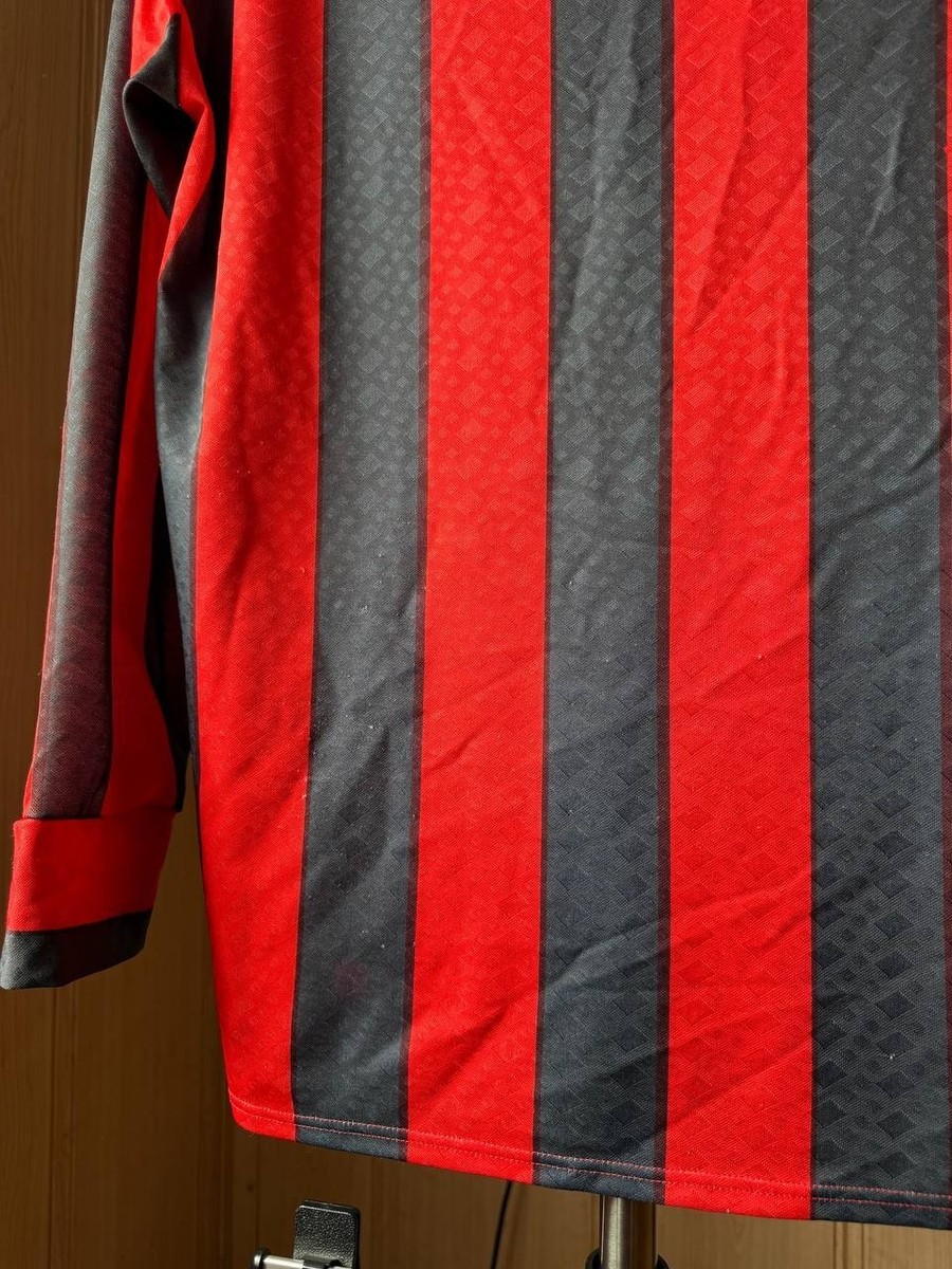 AC MILAN 90s 1993 94 MOTTA VINTAGE HOME FOOTBALL SHIRT LONG SLEEVE