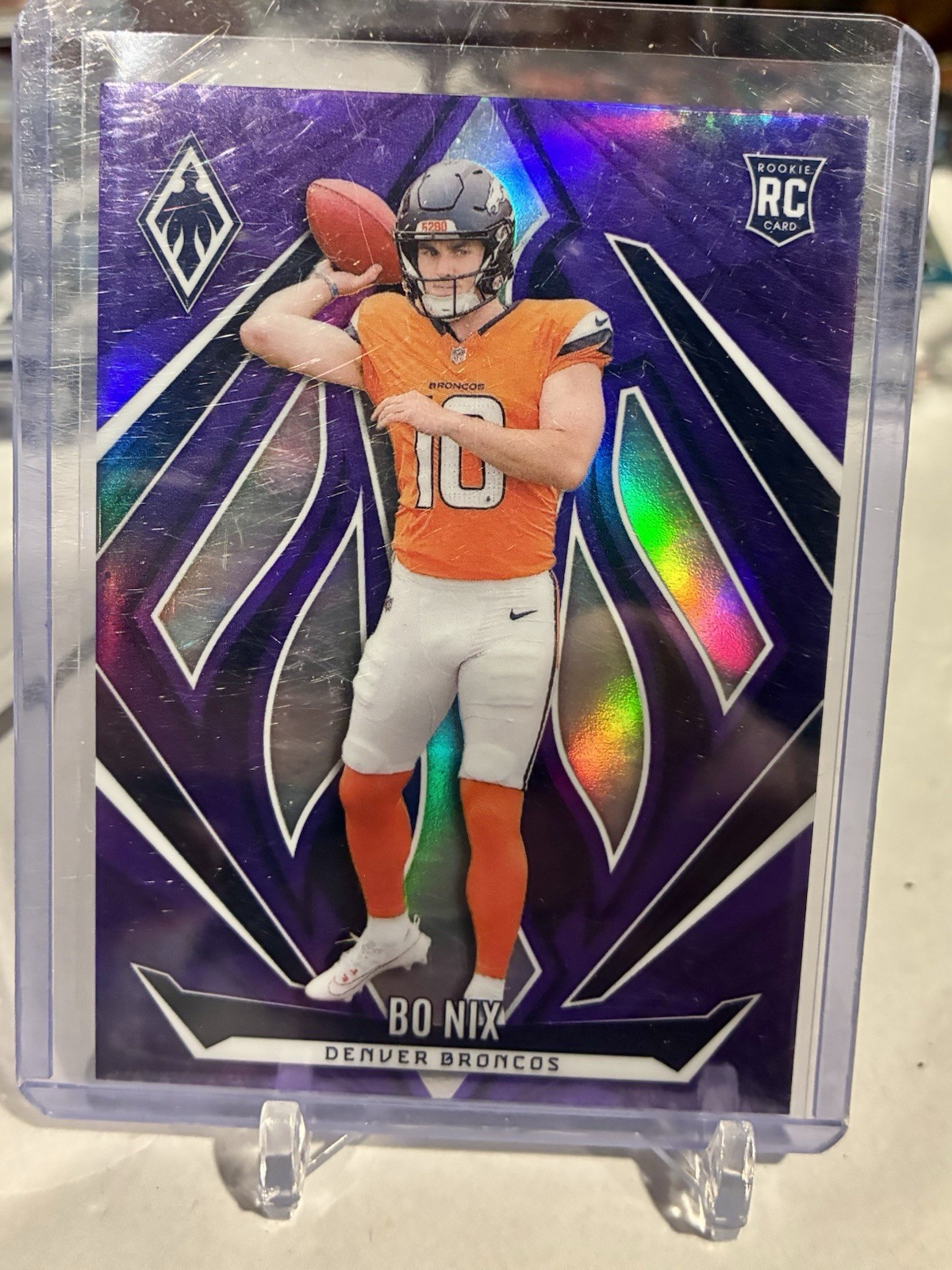 2024 Panini Phoenix - Rookies Bo Nix #159 Purple (RC)