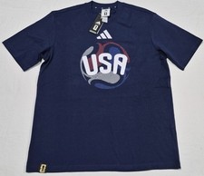 Adidas FIFA WORLD CUP 26 USA T-SHIRT JZ8930 Men s Sz L Navy Cotton NWT Soccer
