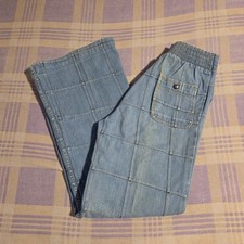VTG 70s Hi Gear Bell Bottom Patchwork Jean Denim Flare Pants Womens 25 X 28.5