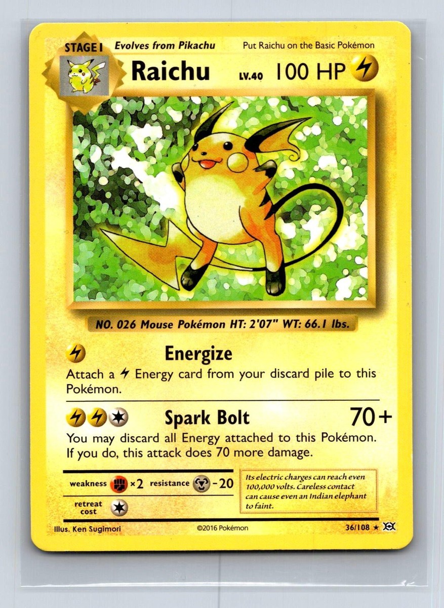 Raichu 20th Anniversary英語版 36/108 2枚 RAICHU 36/108 R EVOLUTIONS POKEMON LP | eBay
