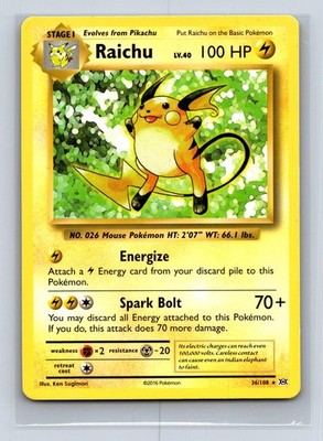 Raichu 20th Anniversary英語版 36/108 2枚 RAICHU 36/108 R EVOLUTIONS POKEMON LP | eBay