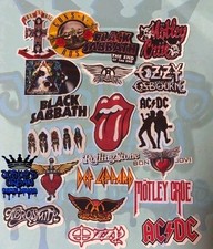 20pcs Classic Rock Band Stickers Glossy Stickers
