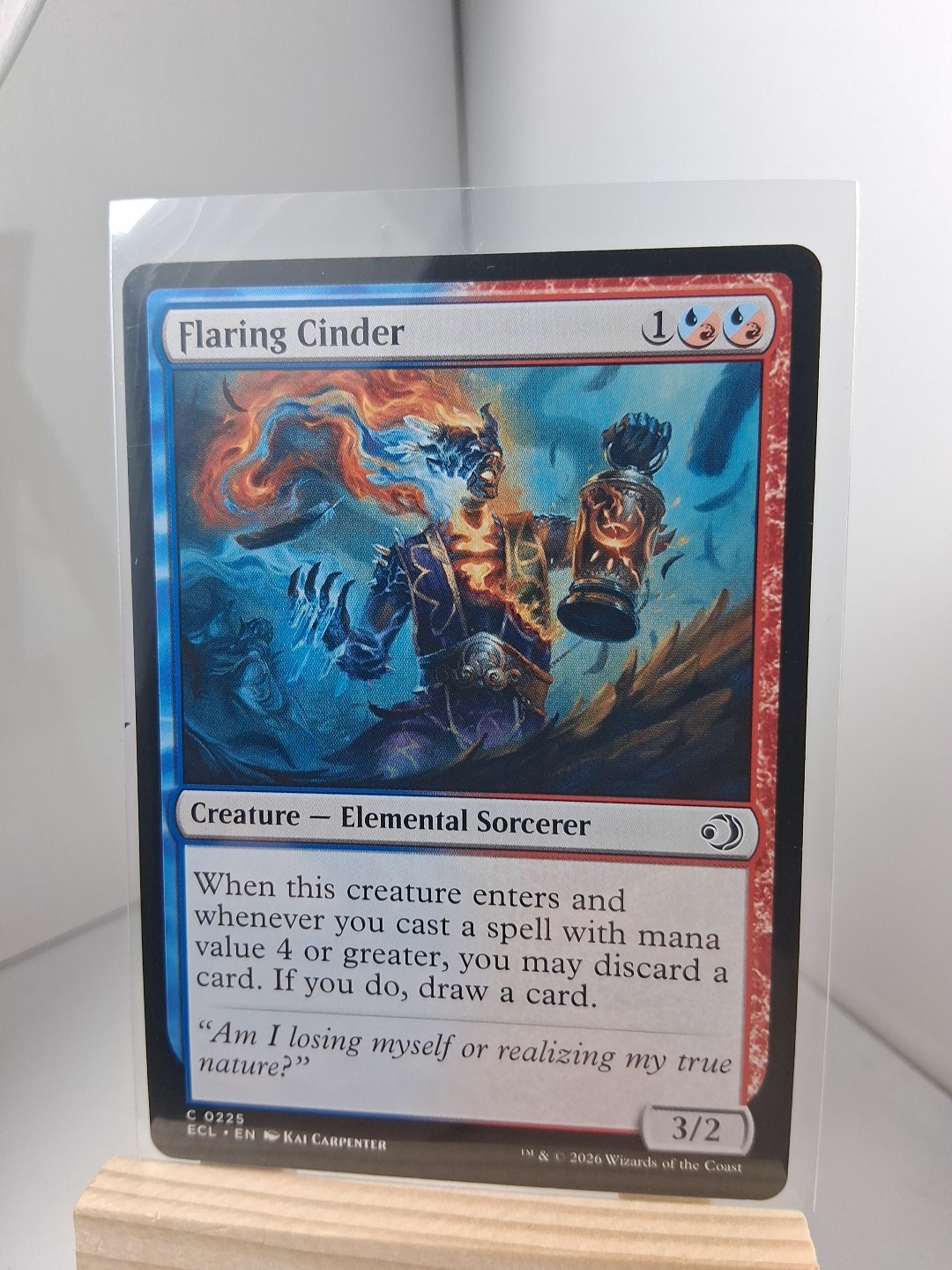 Flaring Cinder Lorwyn Eclipsed Regular Creature Elemental Sorcerer Common MTG NP