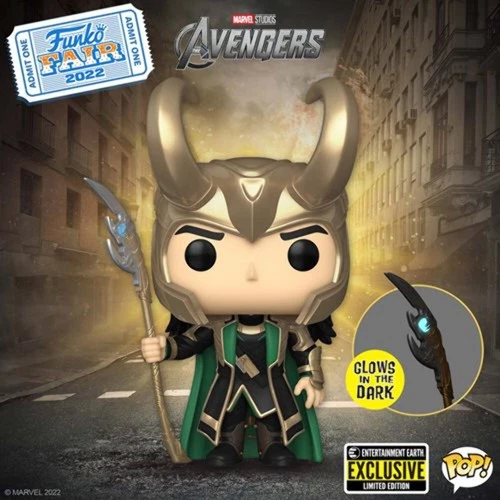 Funko Pop! Marvel : Loki with Scepter #985 (Glow In the Dark) - Entertainment Ea
