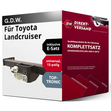 Für Landcruiser Typ J7 / JL7 (G.D.W.) Anhängerkupplung starr + E-Satz 13pol neu