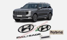 Hood Trunk HTRAC Hybride Glossy Black Emblem Badge 5P For 2026+ Hyundai Palisade