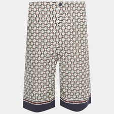 Gucci White GG Print Cotton Shorts XL
