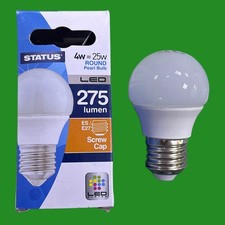 4x 4W 25W LED Pearl Round Golf Ball Light Bulbs Edison Screw ES E27 G45 2700K
