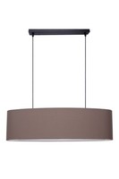 Pendelleuchte Esszimmer Stoff Schirm Schwarz Braun E27 70 Cm HäNgelampe Esstisch