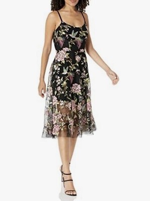 Dress The Population Uma Floral Embroidered A-Line Dress - Large - NWT